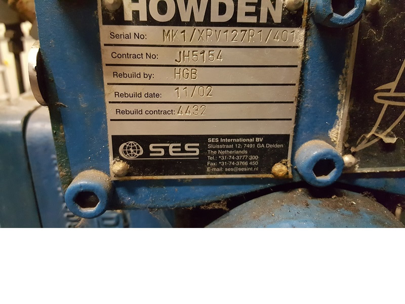 Used Howden Screw Compressor Used Refrigeration Equipment