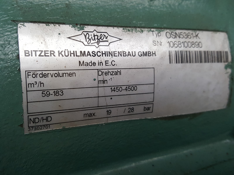 USED BITZER SCREW COMPRESSOR UNIT - Frigo Plus