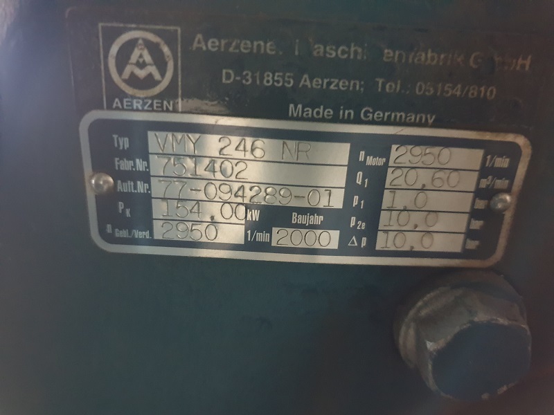 Used AERZEN Screw Compressor - Frigo Plus